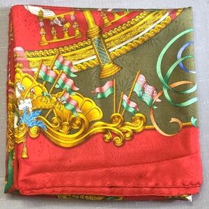 Hermès Luna Park silk scarf .
